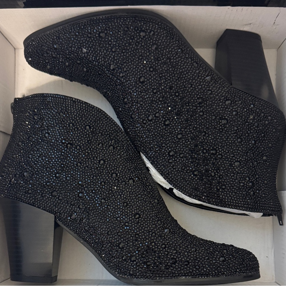Pierre Dumas Sparkling Black Heeled Boots
